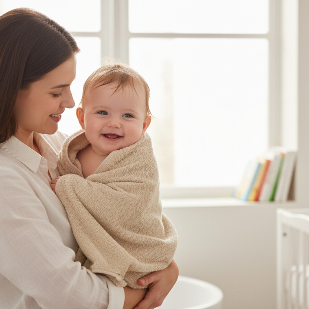 Toalla capucha LORELLI beige