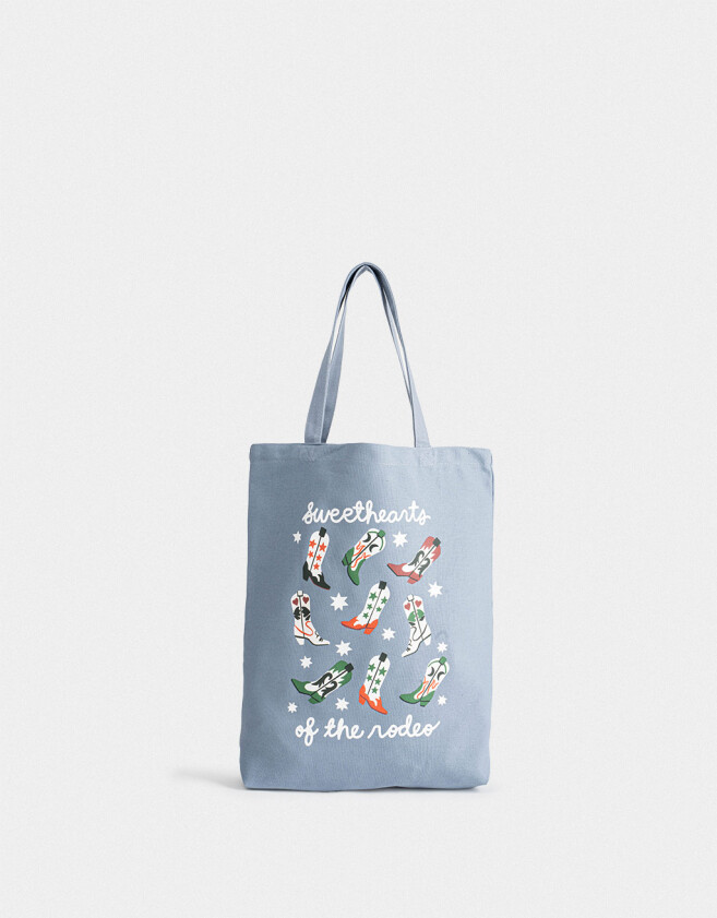Bolsas reutilizables Estampados Tote Bag "sweethearts" - Azul Medio