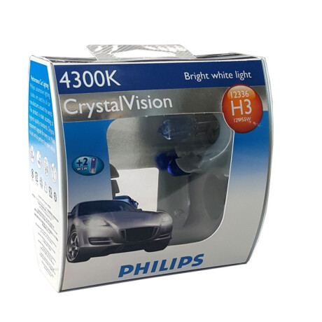 LAMPARA - HALOGENA 12V 55W H3 CRYSTAL VISION PACK X2 PHILIPS LAMPARA - HALOGENA 12V 55W H3 CRYSTAL VISION PACK X2 PHILIPS