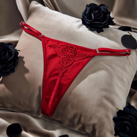 Tanga Cola Less Sexy con Guipur Rojo
