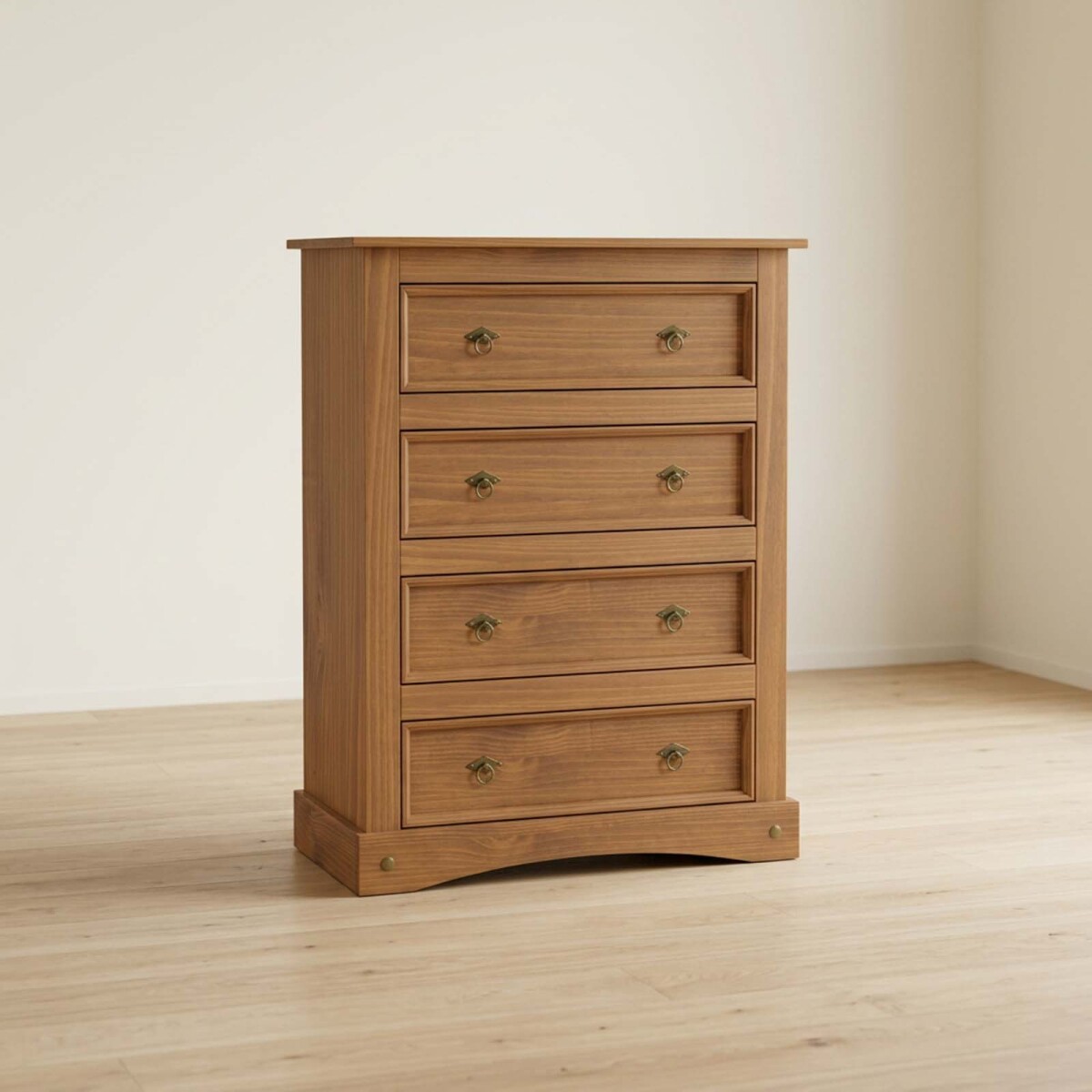 COMODA - 4 CAJONES MADERA MARRON MEX 