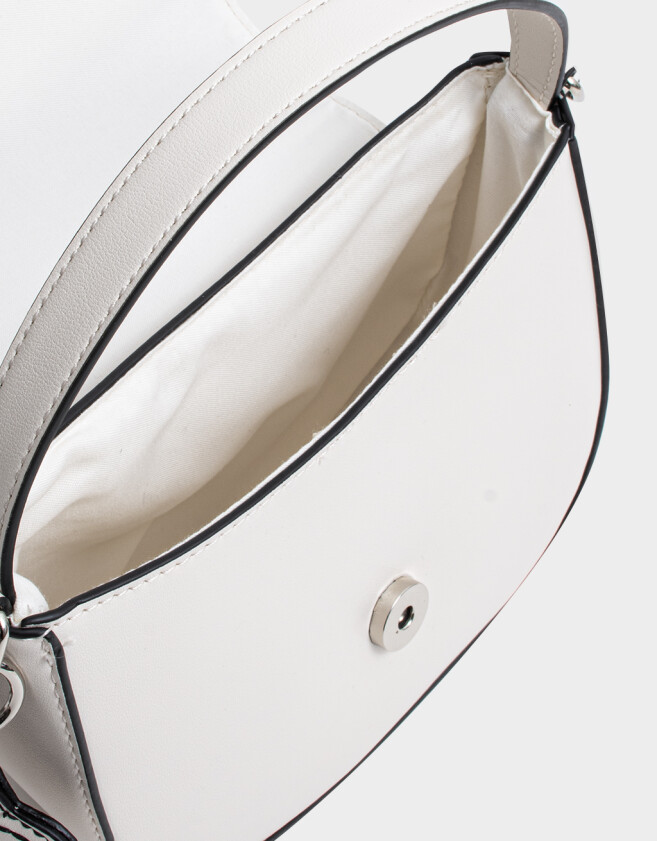 Bandoleras Bandolera Solapa B&w - Blanco Crudo