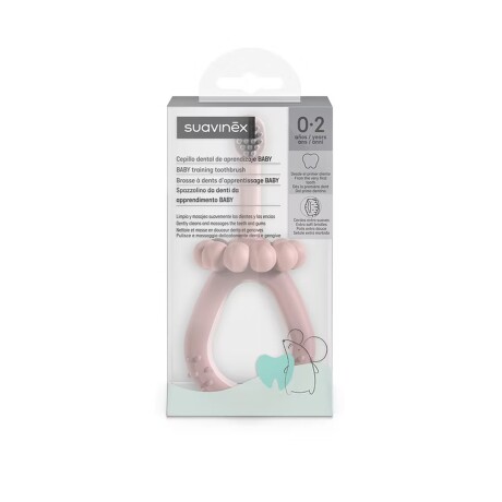 Cepillo Dental Infantil 0-2 Años Suave Raspador Lingual Rosa