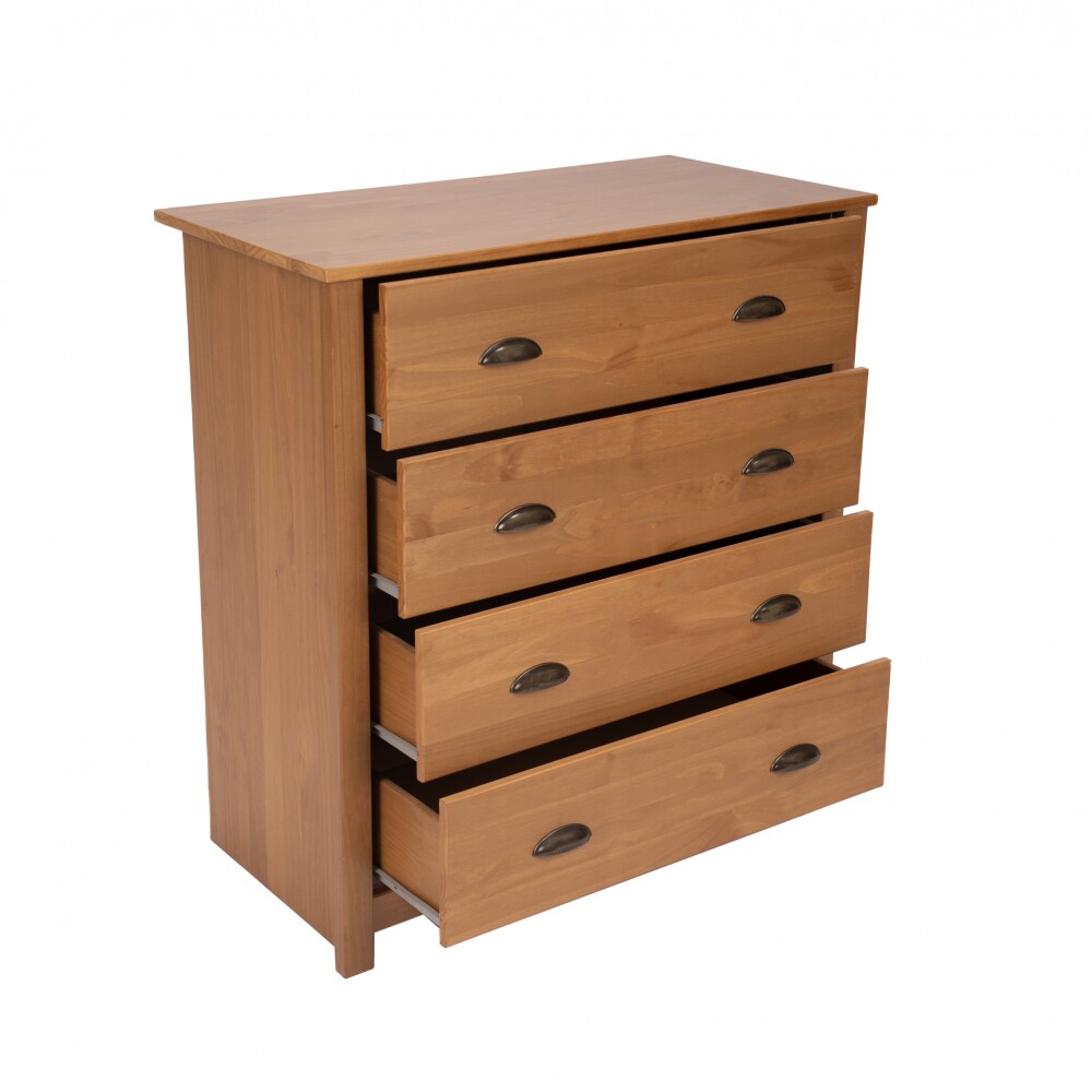 Cómoda 4 cajones - Madera maciza - Linea Colonial Marron