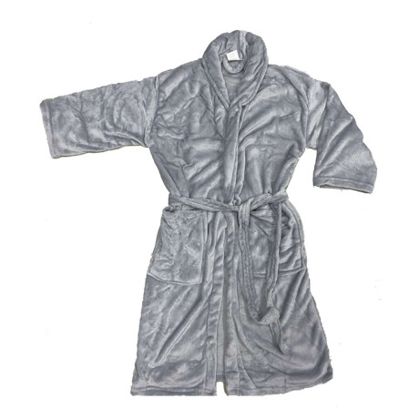 Bata de Cama Microfibra Home Class Talle P al XG Gris