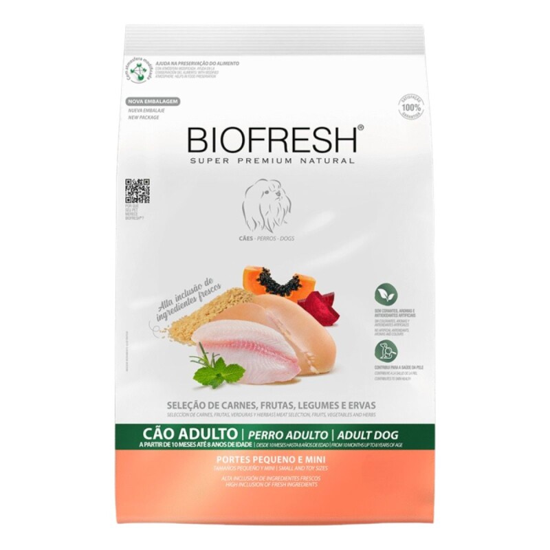BIOFRESH PERROS ADULTOS RAZAS PEQUEÑAS Y MINI 3 KG