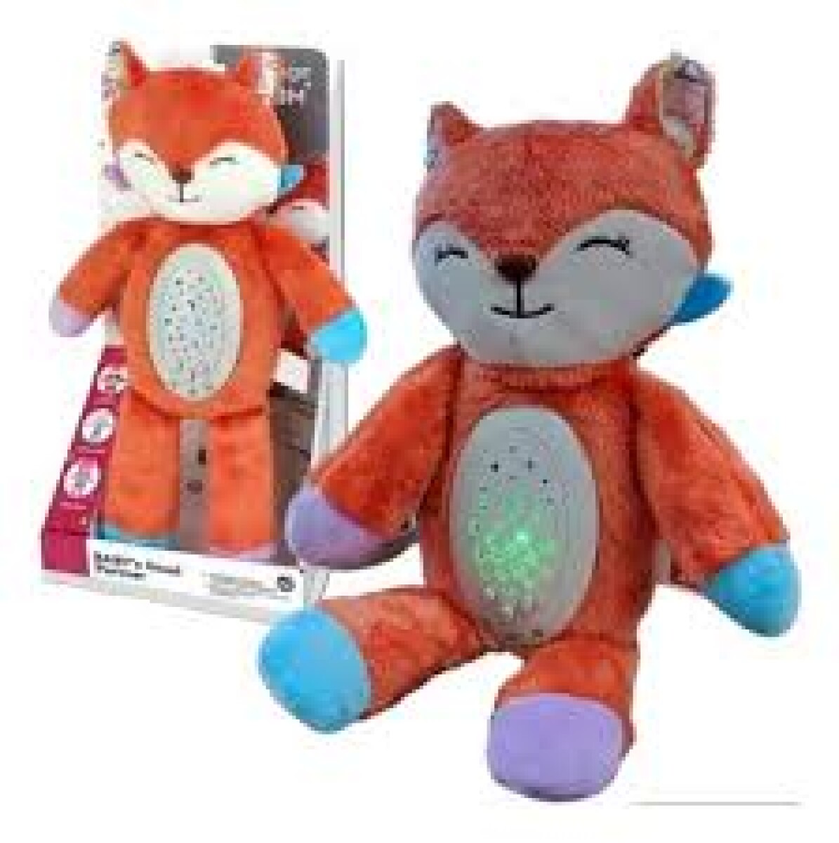 Peluche Veladora Zorrito Proyector De Luces Y Sonido 