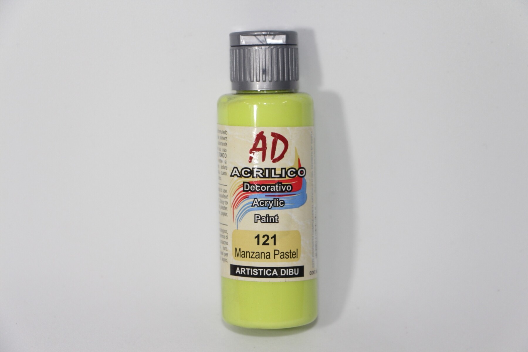 PINTURA ACRILICA ARTISTICA DIBU 60 ML. DIFERENTES COLORES - COLOR MANZANA PASTEL 121 