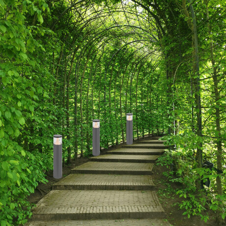 BOLARDO KANE 80 CM Luminaria Bolardo Exterior 9W Kane 80cm Gris Grafito