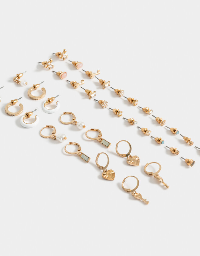 Aros Sets Con strass Sets De Aros Con Strass - Dorado