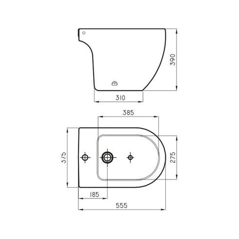 BIDET 1 AGUJERO FONTANA BL LOZA SANITARIA 000