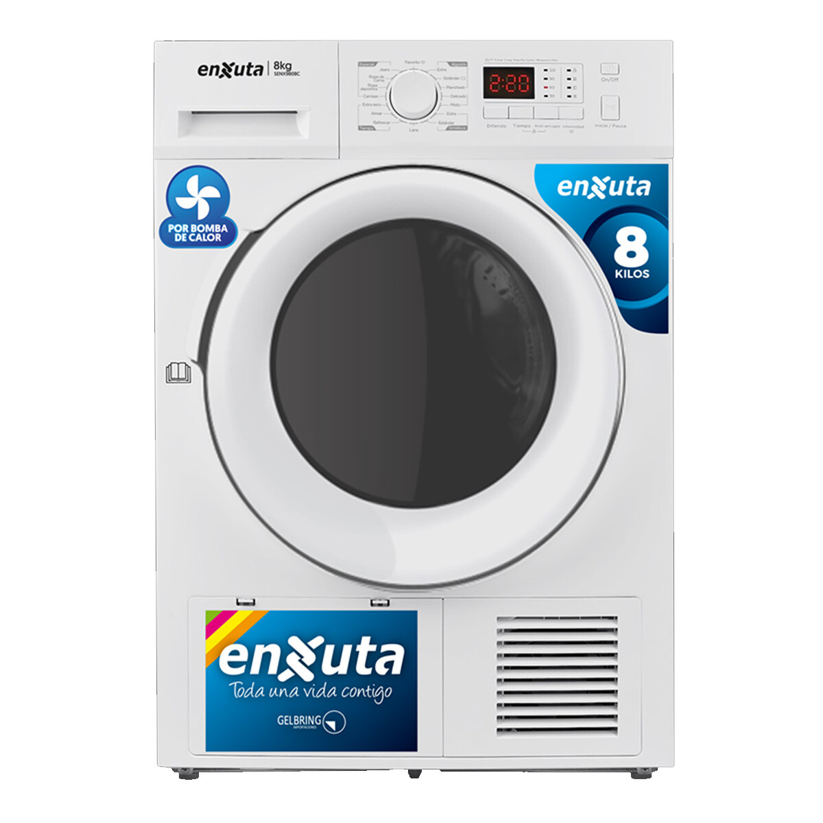 SECARROPAS ENXUTA CARGA FRONTAL 8KG BLANCO 