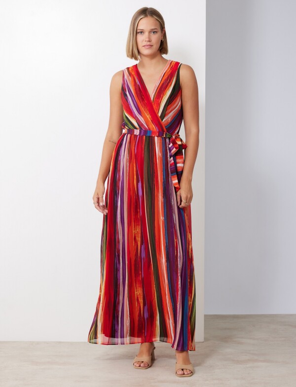 Vestido Maxi MULTI/ROJO