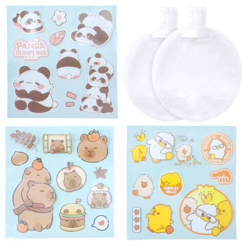 Botella de PVC 2pcs con stickers 100ml Botella De Pvc 2pcs Con Stickers 100ml