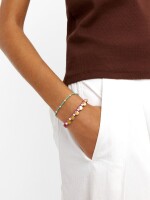 Pulsera Con Medallas Y Perlas De Agua Dulce - Plata De Ley 925 rosa