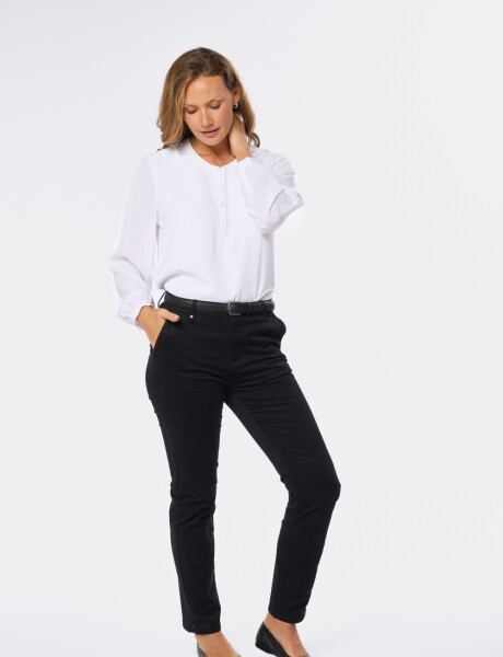 PANTALÓN SKINNY DE GABARDINA Negro