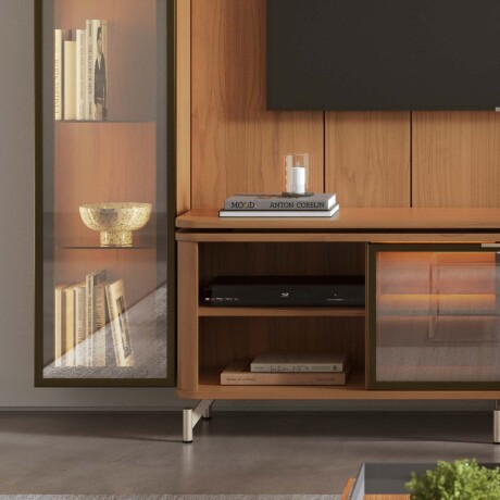 CRISTALERA/MODULAR MDF MARRON GLASS ALMENDRA