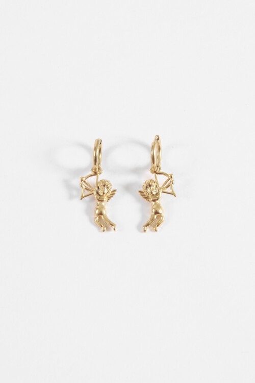 Aros dije angelito acero dorado
