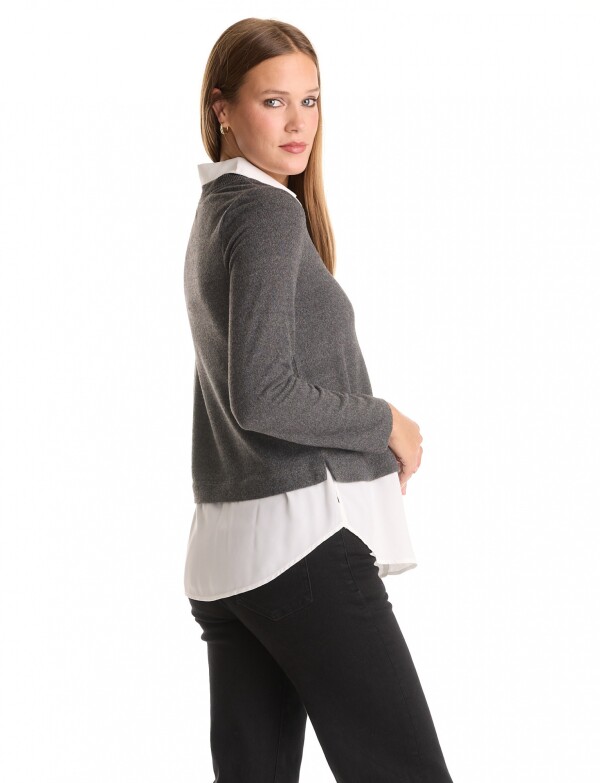 Buzo & Camisa GRIS OSCURO