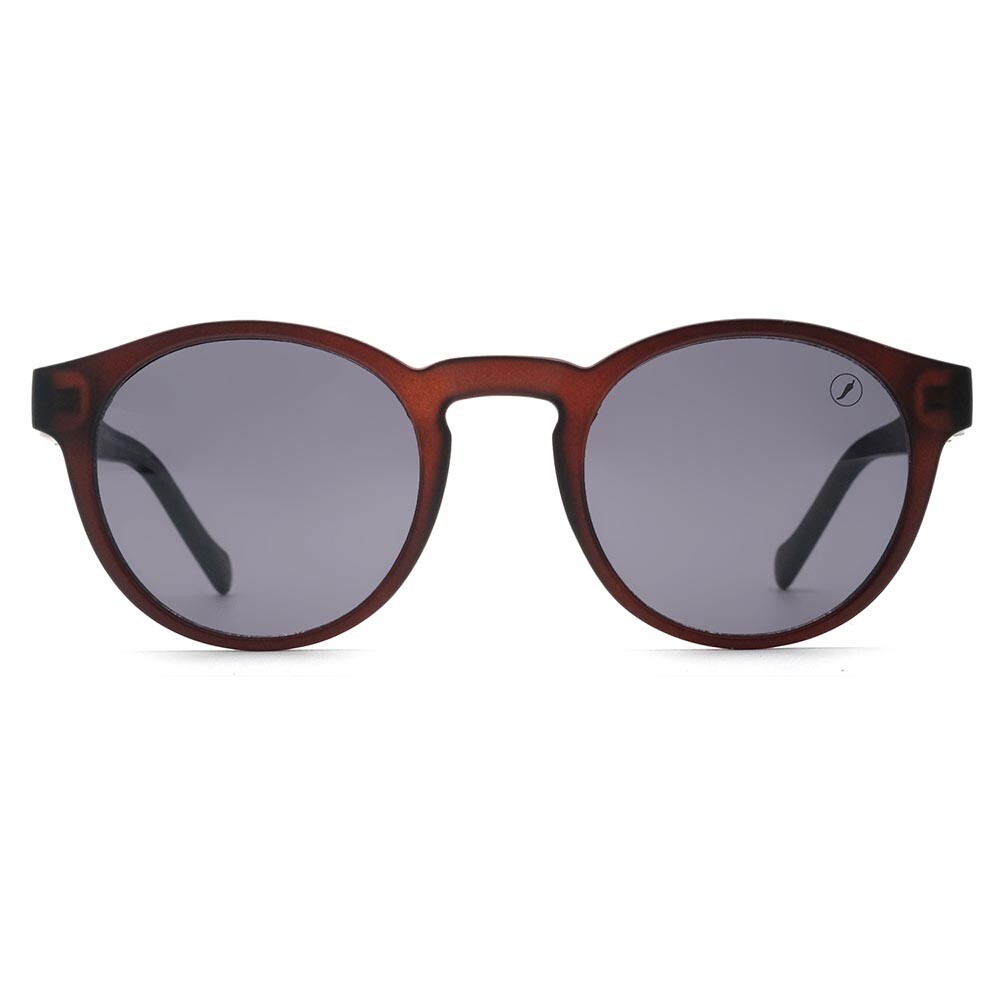 Lentes De Sol Eco Friendly Redondo Negro/Marrón