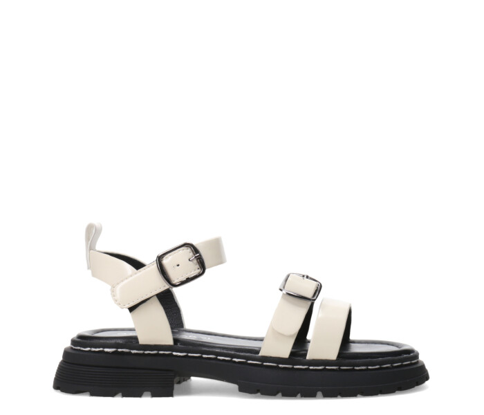 Sandalia STANY con hebillas y velcro Offwhite