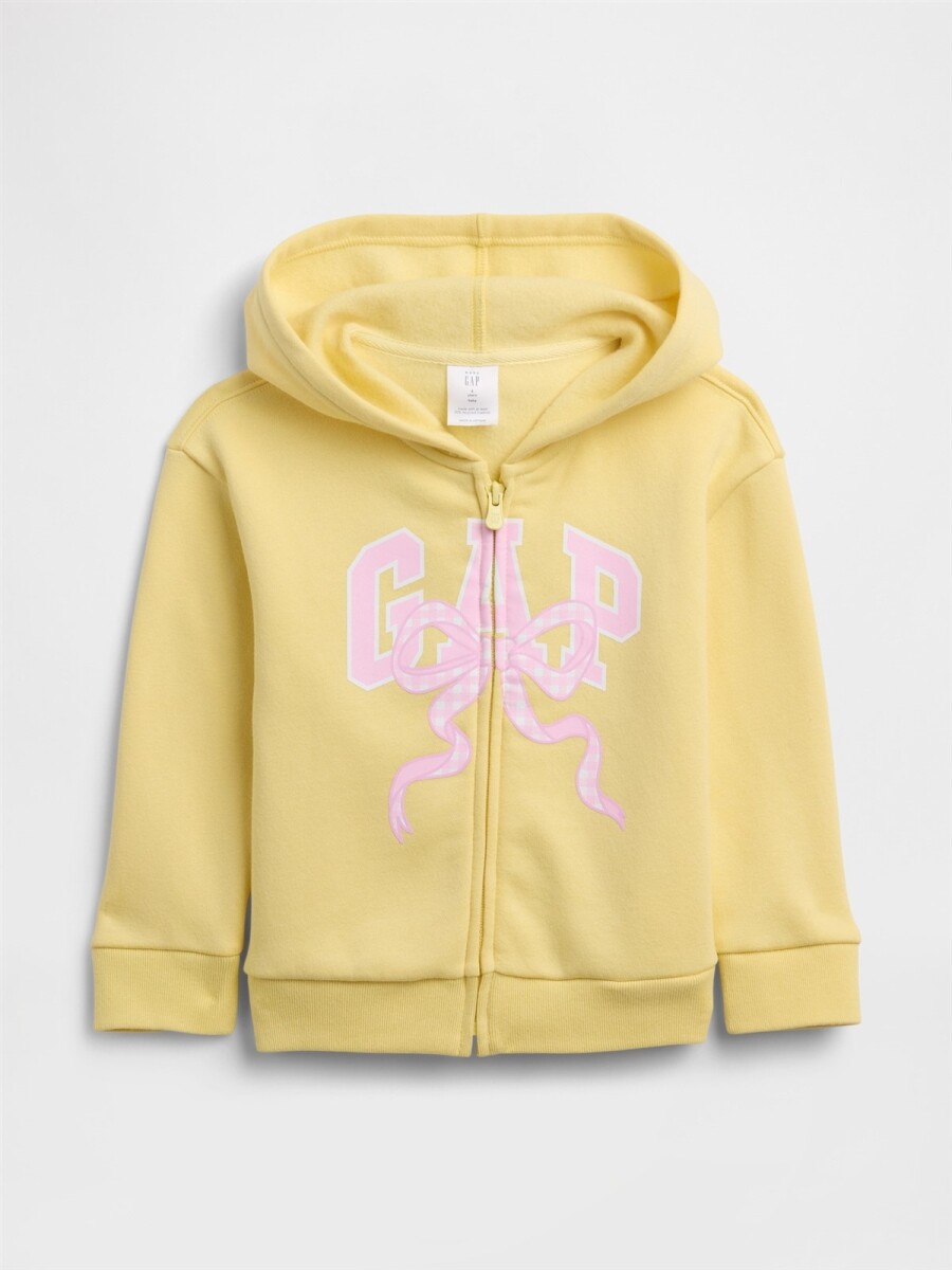Canguro Con Cierre Logo Gap Toddler Niña - Spring Yellow 