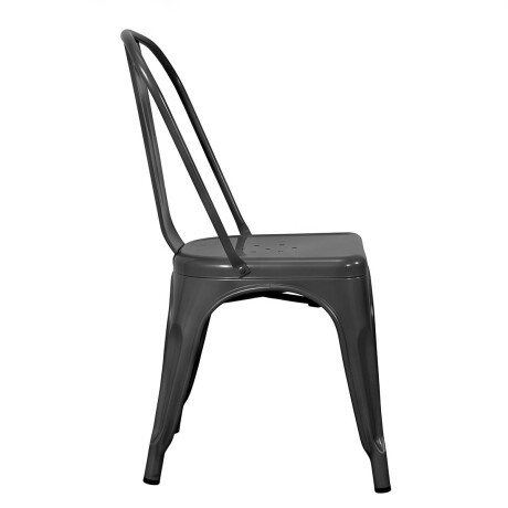 Silla Tolix Metálica Acero Industrial Sandman Comedor Negro