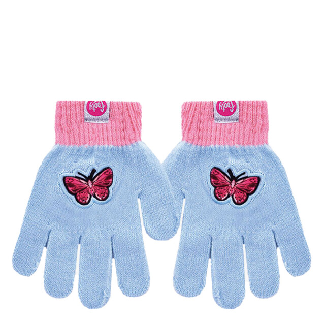 Guantes Infantiles Footy Mariposa Celeste - Rosa