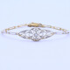 Pulsera oro 18k antigua con brillante y diamantes. Pulsera oro 18k antigua con brillante y diamantes.
