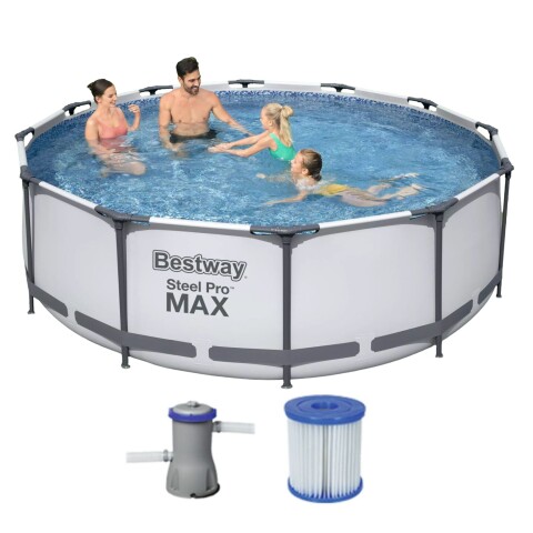 Piscina Bestway Estructura Redonda 4.678 litros Steel Pro Max con Filtro 56408 Piscina Bestway Estructura Redonda 4.678 litros Steel Pro Max con Filtro 56408