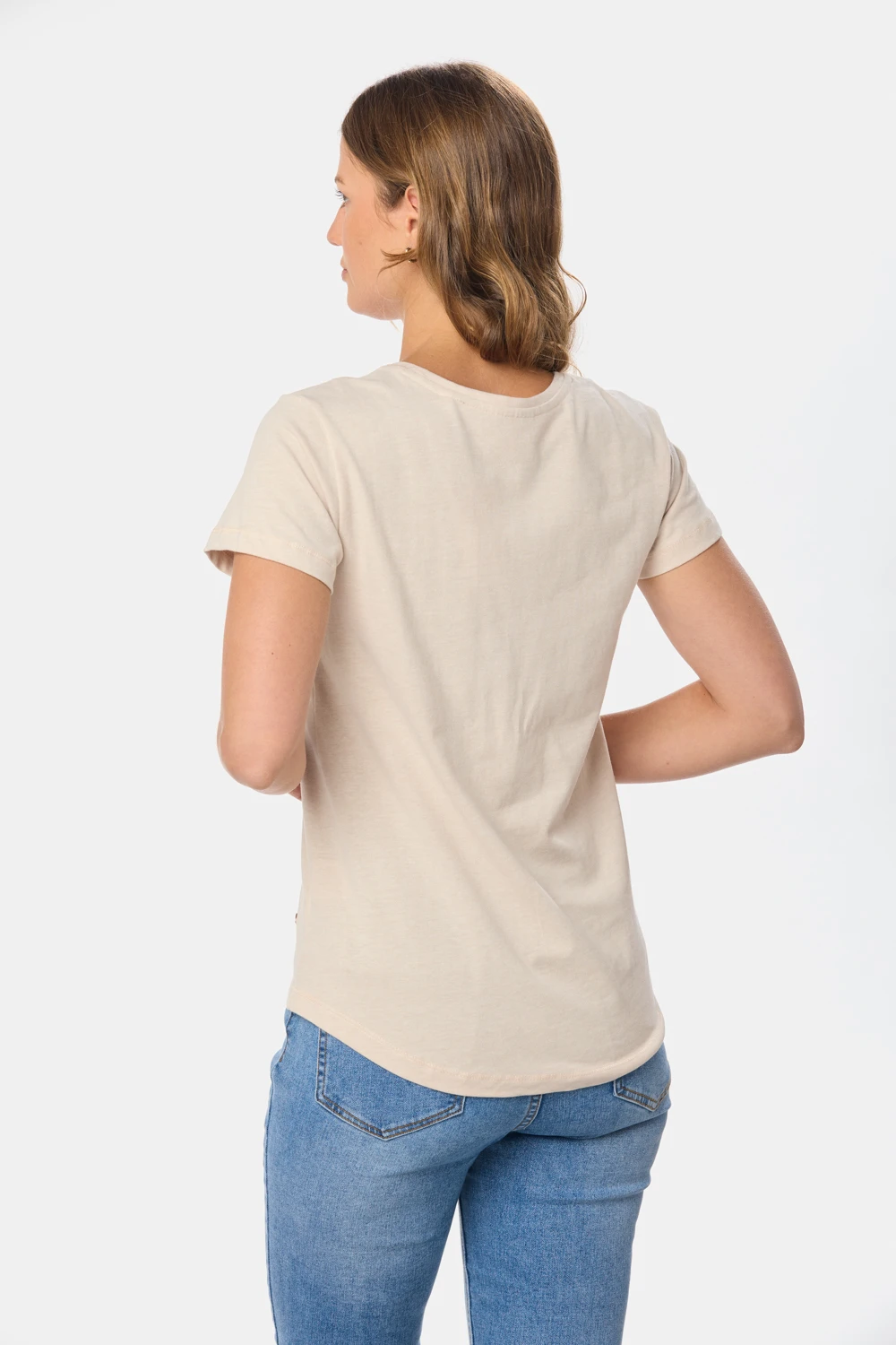 REMERA LISA MANGA CORTA Beige