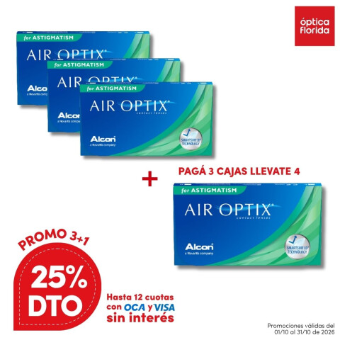 Air Optix Plus Astigm- PROMO 4 cajas Air Optix Plus Astigm- Promo 4 Cajas