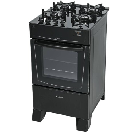 Cocina James 4H C-690 V negra con mesada de vidrio negro Cocina James 4H C-690 V negra con mesada de vidrio negro