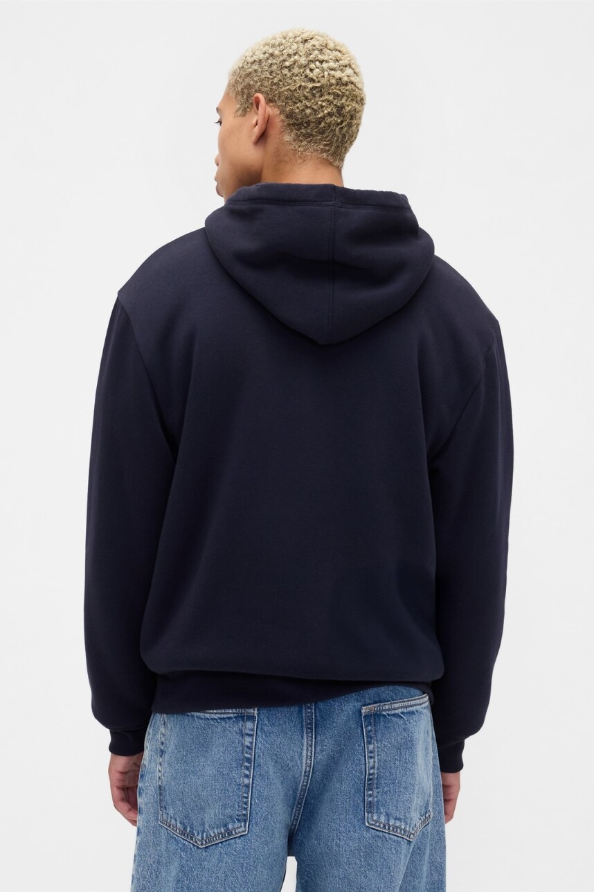 Canguro Con Corderito Logo Gap Hombre New Classic Navy