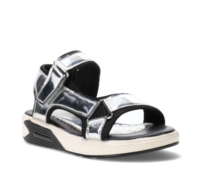 Sandalias de Niña MINI Miss Carol TUNIA deportiva de charol Plateado