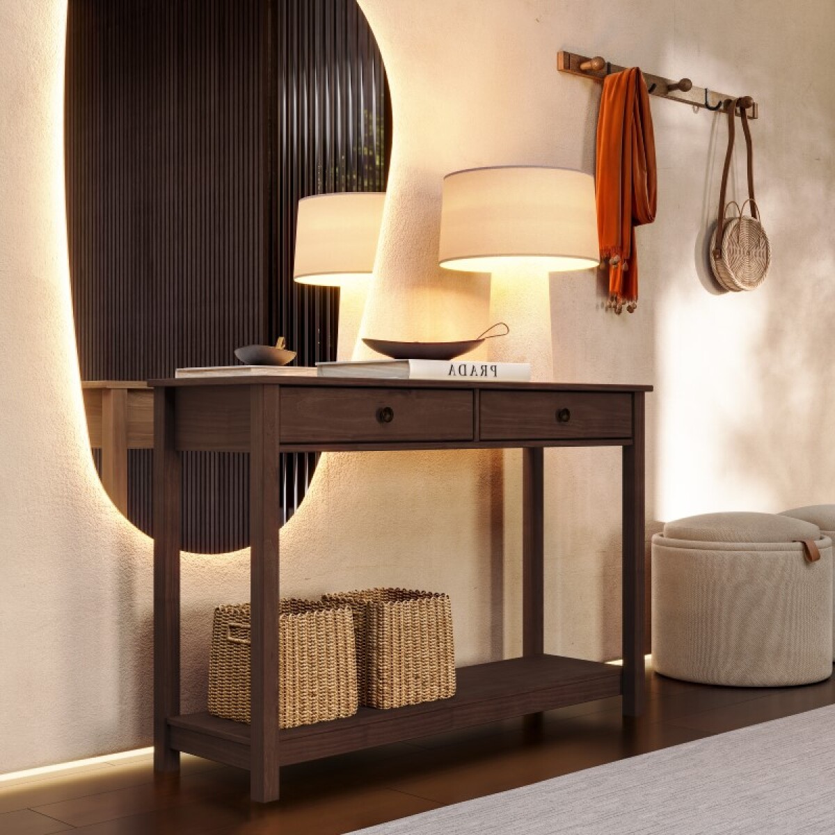 Consola 2 Cajones Essencia Café 