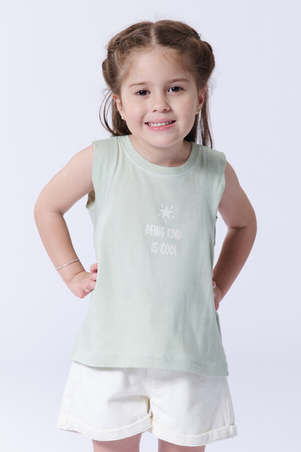 Musculosa básica Cool Verde Pastel