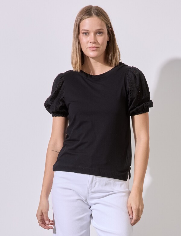 Blusa Broderie NEGRO