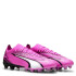 Championes Unisex Puma Fútbol 11 Ultra Match FG/AG Rosado - Negro - Blanco