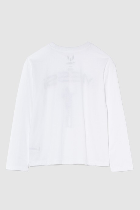 Remera Messi Manga Larga Niño New Off White