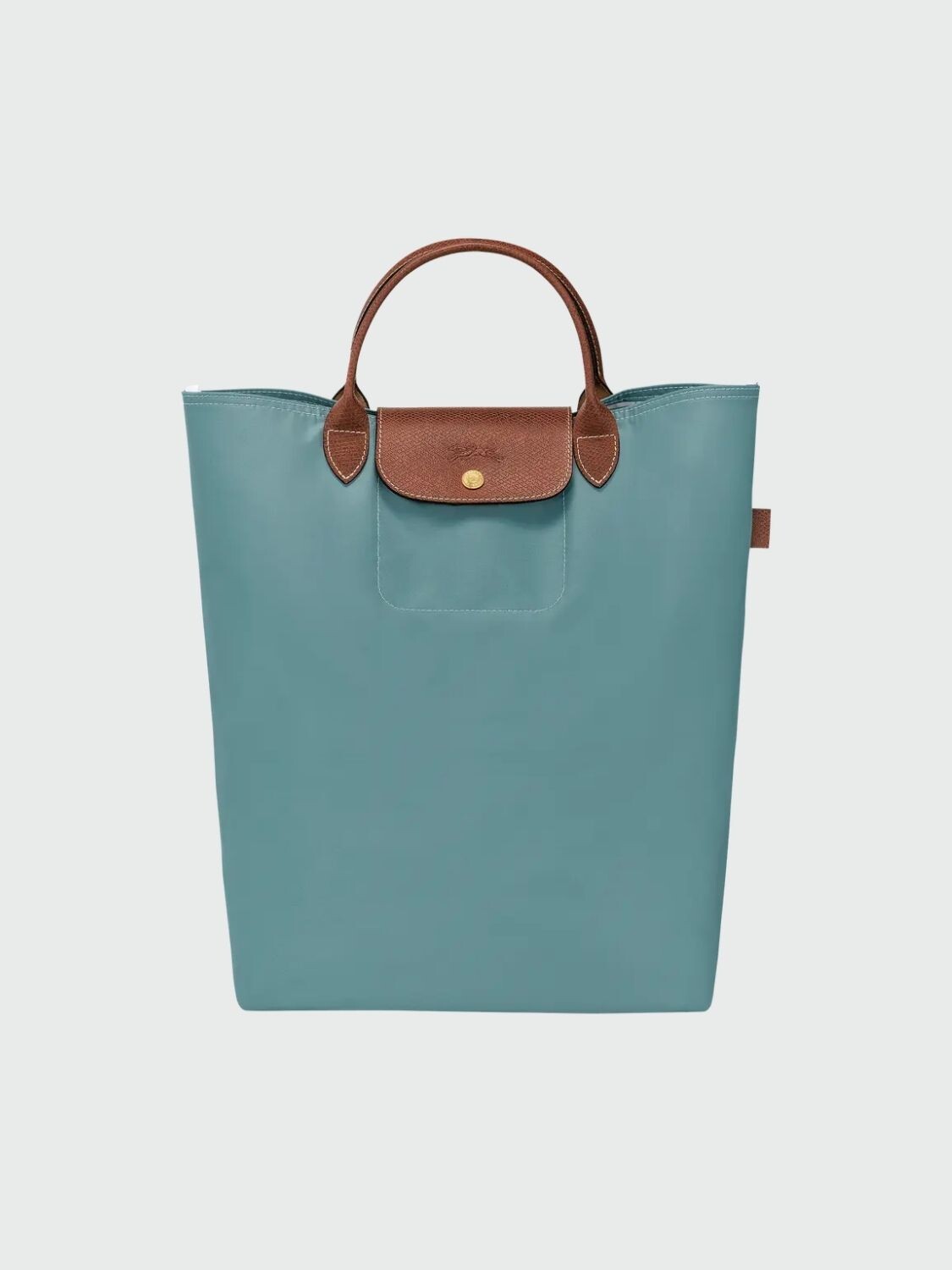Longchamp - Cartera Tote plegable, de nylon y asa corta, Le pliage M Eucalyptus