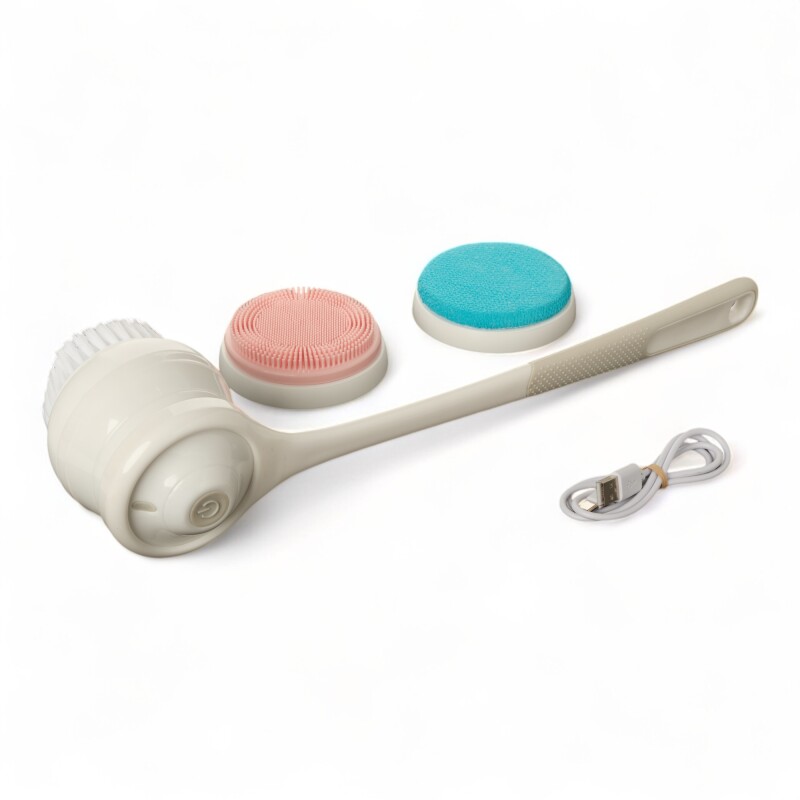 Cepillo Ducha Masajeador Corporal 3 cabezales Sin Color