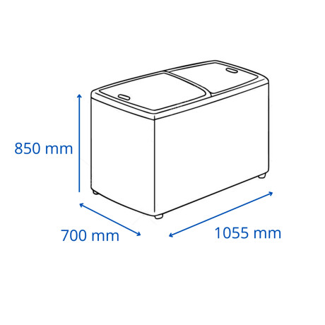 Freezer Horizontal James Modelo Fhc 330 Frío Húmedo BLANCO