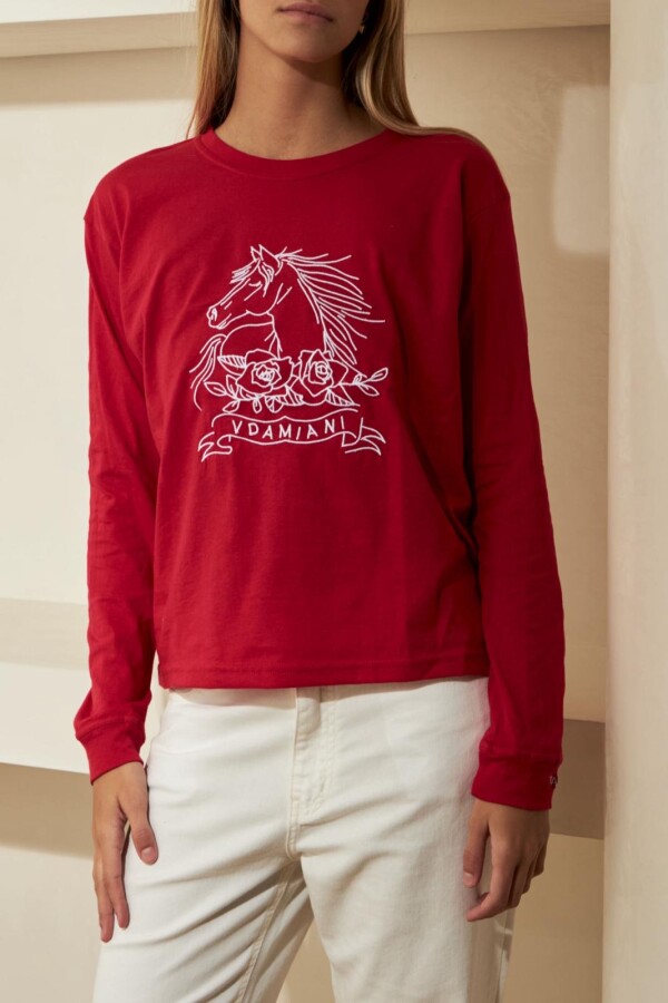 Remera Horse Roja
