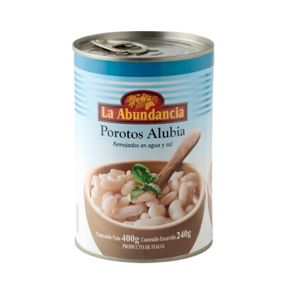 Porotos Alubia lata 400g La Abundancia Porotos Alubia Lata 400g Abund