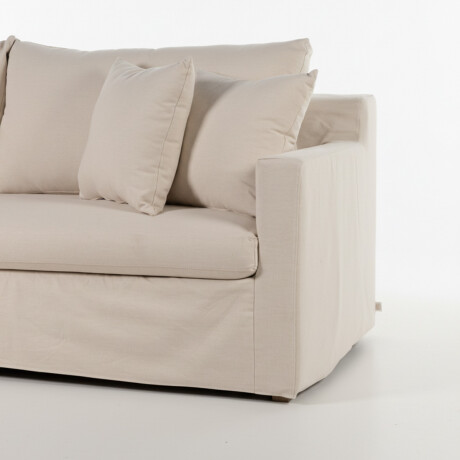 Sofá Summer con Funda - Tela Rústica - 3 cuerpos TD5260-1635 (Beige)