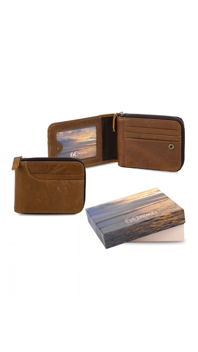 BILLETERA CUERO HOMBRE JACOB - RON 