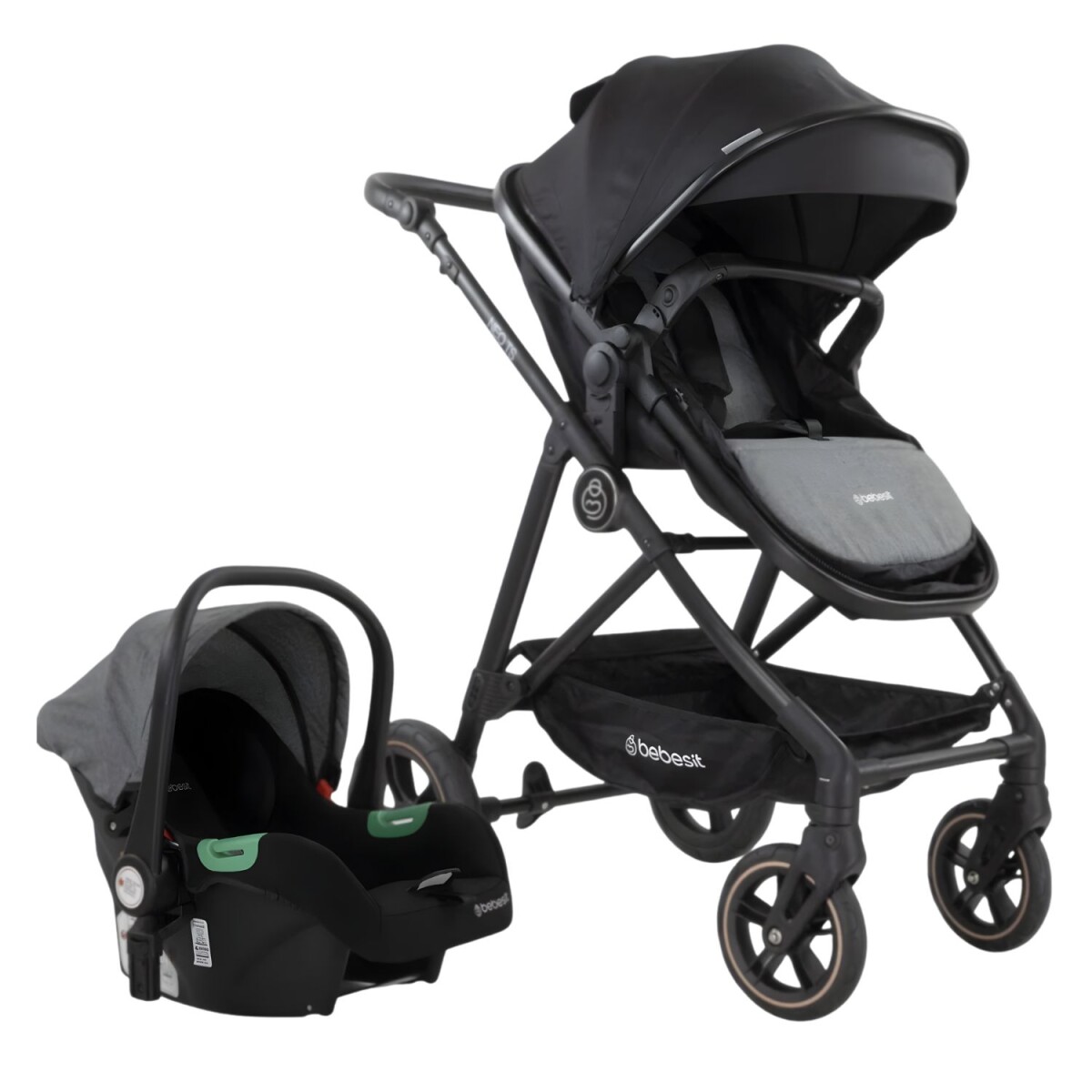 Coche de bebé Bebesit NEO Travel System i-size - Gris 