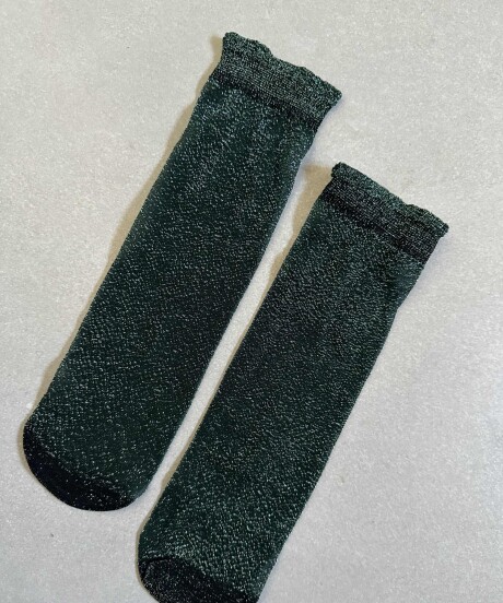 MEDIAS CORTAS LUREX VERDE