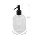 Dispensador de jabón de vidrio 490ml TRANSPARENTE